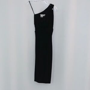 Maggy London One Shoulder Black Dress